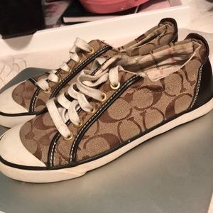 Brown coach sneakers